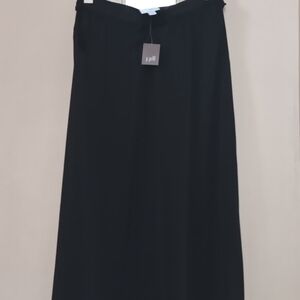 J.Jill Nwtg Silky Black Flowy Lite Weight Skirt In Midnight.